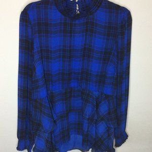 Torrid Blue & Black Shirt  Size 1